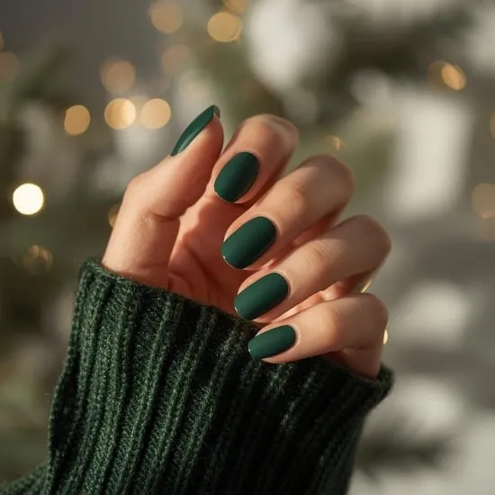 11 Simple Green Christmas Nails IMG01