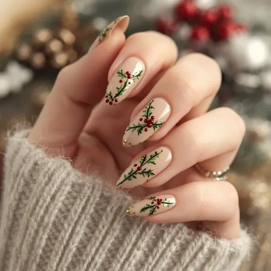 14+ christmas holly nails IMG01