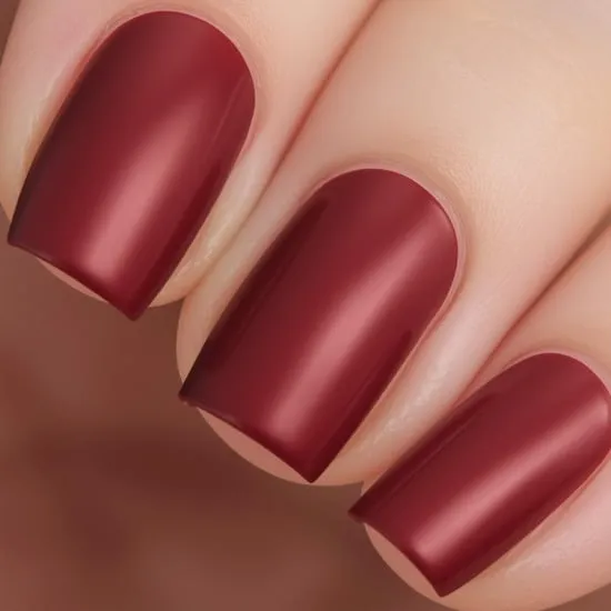 simple red christmas nails IMG03