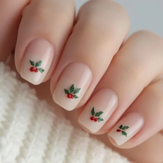 14+ christmas holly nails IMG03