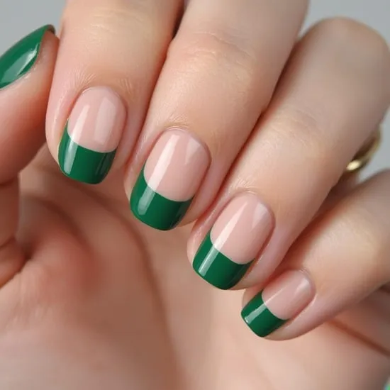 11 Simple Green Christmas Nails IMG05
