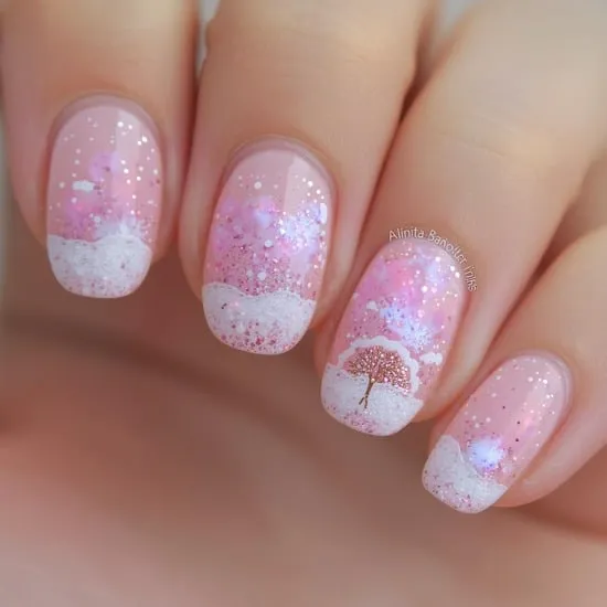 snow globe nails IMG06