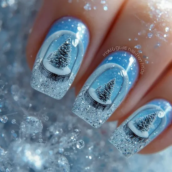 snow globe nails IMG07