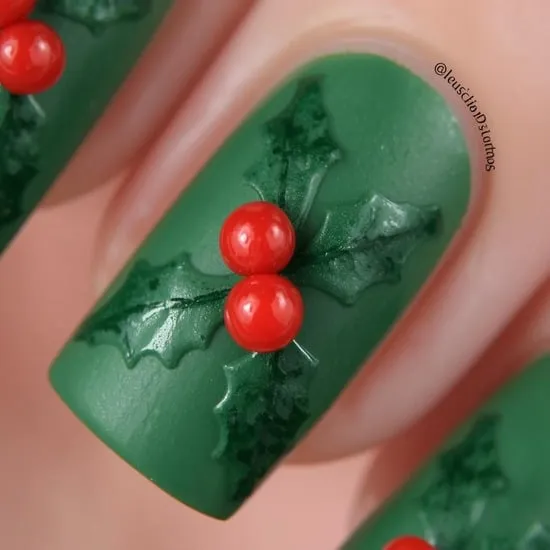 14+ christmas holly nails IMG07