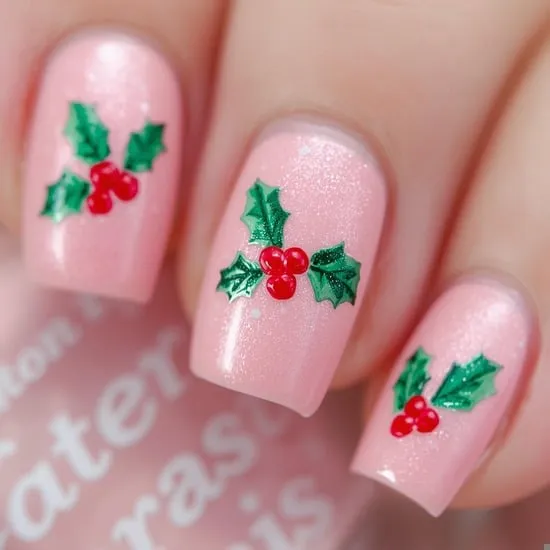 14+ christmas holly nails IMG09