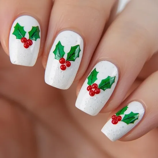 14+ christmas holly nails IMG11
