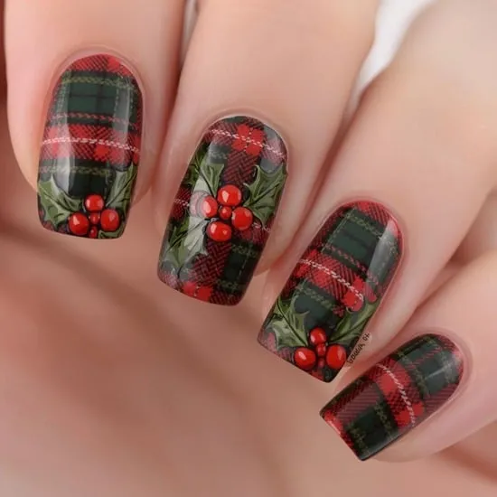 14+ christmas holly nails IMG12