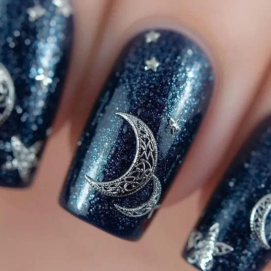 15+ Goth Christmas Nails IMG14