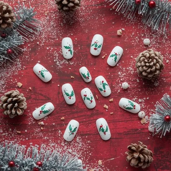 14+ christmas holly nails IMG16